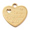304 Stainless Steel Pendants, Laser Cut, Heart with Flower & Word Charm, Real 18K Gold Plated, 20x20x1.5mm, Hole: 3mm