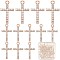 SUNNYCLUE 1 Box 50Pcs Rshinestone Cross Charms Cross Metal Charms Rosaries Golden Crystal Shiny Small Cross Charm for Jewelry Making Charms DIY Earring Bracelet Necklace Craft Women Adult Supplies