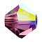 Preciosa® Crystal Beads, Czech Crystal, Bicone(451 69 302 Rondelle), 20050 200 Amethyst AB, 5mm, Hole: 1mm