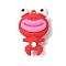 PVC Plastic Pendants, Frog with Red Lip, Red, 52.5x32x21mm, Hole: 2mm