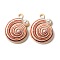 Baking Painted Alloy Pendants, Sea Animals, Conch Shape, 25x18.5x6.5mm, Hole: 1.8mm