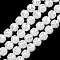 Electroplate Transparent Glass Beads Strands, Rondelle, Faceted, Faceted, White, 7.5~8x6.5~7mm, Hole: 1.2mm, about 70pcs/strand, 19.29~19.37''(49~49.2cm)