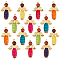 SUNNYCLUE 1 Box 40Pcs Wooden Angel Charms Bulk Angels Dangles Wing Pendant Beads for Jewellery Making Charms Necklace Earrings Findings Keychain DIY Craft Beginners Starter Adult Women Random Color