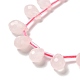 Natürlichen Rosenquarz Perlen Stränge G-H297-B08-01-3