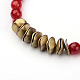 Natural Agate Round Beaded Necklace NJEW-L412-01-2