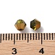 透明な電気メッキガラスビーズ  半分黄金メッキ  多面カット  双円錐形  ダークチソウ  4.5x4mm  穴：1mm  500個/袋 EGLA-I016-01F-3