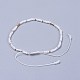 Bracelets de perles tressées en fil de nylon ajustable BJEW-JB04374-01-3