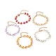 Bracelet en perles de verre coeur étincelant pour fille femme BJEW-JB07177-1
