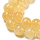 Fili di perline di calcite naturale al miele G-R494-A05-03-3