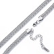 304 Stainless Steel Mesh Chains Necklace for Men Women NJEW-N052-03P-2