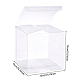 折り畳み式透明PVCボックス  クラフトキャンディー包装用  結婚式  パーティーギフトボックス  正方形  透明  13x13x13cm  展開：36.2x26.1x0.1cm CON-BC0005-77A-2