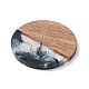 Pendentifs en bois de résine et de noyer WOOD-C016-01G-4