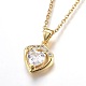 304 Stainless Steel Pendant Necklaces NJEW-O108-23G-1
