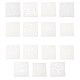 イースターテーマペットプラスチック図面絵画ステンシルテンプレート  混合図形  DIYスクラップブッキング用  ホワイト  15x15x0.01cm  15個/セット DIY-P080-A01-1