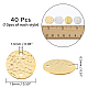 SUPERFINDINGS 40Pcs 2 Styles Disc Charms Flat Round Charms 2 Colors Brass Links Connectors Charm Stamping Charms Dangles Pendants for DIY Earrings Findings Handcraft Supplies， Hole: 1.2~1.6mm KK-FH0004-49-2