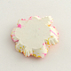 Flower Spray Painted Resin Cabochons CRES-R138-11-2