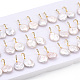 Orecchini pendenti con perle naturali barocche e zirconi PEAR-N020-15B-5