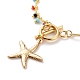 Braccialetti con ciondolo stella marina in ottone BJEW-JB05807-01-2