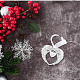 Creatcabin ali d'angelo ornamenti commemorativi decorazione dell'albero di Natale una vita che vale la pena festeggiare palline di Natale elegante ciondolo da appendere per le vacanze regalo di memoria per la perdita di amiche mamma papà amici PALLOY-WH0102-004-4