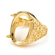 Long-Lasting Plated Brass Finger Ring Components KK-D160-03G-F-1