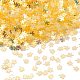 プラスチックスパンコールビーズ  黄金の光沢  縫製工芸品の装飾  クローバー  ゴールド  4.5x3.5x0.3~0.4mm PVC-R024-06A-1