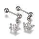 304 Stainless Steel Barbell Cartilage Earrings EJEW-H113-06P-1