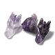 Figurine di teste di drago curative con pietre preziose naturali DJEW-L010-05-2