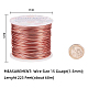 BENECREAT 15 Gauge (1.5mm) Aluminum Wire 68m (220FT) Anodized Jewelry Craft Making Beading Floral Colored Aluminum Craft Wire - Copper AW-BC0001-1.5mm-04-2