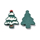 Christmas Theme Opaque Resin Cabochons RESI-G029-A02-2