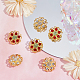 GORGECRAFT 2 Colors 8PCS Rhinestone Shank Buttons Crystal Flower Shape Rhinestone Button Clothes DIY Jewelry Decoration for Crafts Wedding Party Bouquet Sew on Clothing(Golden) RB-GF0001-03-5