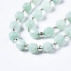 Chapelets de perles de jade blanche naturelle G-T132-048A-3