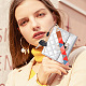 Gomakerer 2 pièces 2 couleurs lanière de poignet en polyester pour porte-clés de décoration de téléphone HJEW-GO0001-03-5
