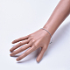 Fabbricazione coreana del braccialetto del cavo del poliestere cerato ecologico BJEW-JB04256-05-4