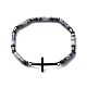 Браслеты из натуральной синей яшмы с бусинами BJEW-F493-03EB-2