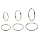 60 Stück 3 Stile geteilte Eisen-Schlüsselanhänger IFIN-YW0003-34-1