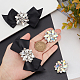 NBEADS 2 Pairs Rhinestone Bow Shoe Clips FIND-NB0002-34A-3