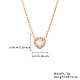 White Cubic Zirconia Heart Pendant Necklace with Stainless Steel Chains OQ9710-7-2