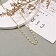 Glass Pearl Link Chain Necklaces NJEW-JN03203-4