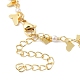 Brass Heart & ABS Plastic Imitation Pearl Beaded Link Chain Necklaces for Women NJEW-G100-03G-3