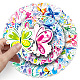 50Pcs Butterfly PVC Waterproof Stickers PW-WG52362-01-6