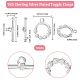 Beebeecraft 1 Box 10 Sets Toggle Clasp Sterling Silver Plated Flower OT Toggle Buckle Closure Connector Set for Necklace Bracelet DIY Jewellery Making KK-BBC0009-92S-2