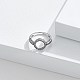 925スター指輪シルバー指輪  キュービックジルコニア付き  s925で刻まれた  リング  透明  プラチナ  サイズ8  内径：18.1mm RJEW-BB56061-8-3