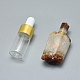 天然シトリン開閉式香水瓶ペンダント  真鍮のパーツとガラスのエッセンシャルオイルのボトル  39~49x19~23x13~16mm  穴：0.8mm  ガラス瓶容量：3ml（0.101液量オンス）  宝石の容量：1ml（0.03液量オンス） G-E556-13B-1