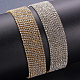 BENECREAT 2 Rolls 10 Yard 2mm Crystal Rhinestone Close Chain Clear Trimming Claw Chain Sewing Craft - Crystal (Silver & Gold Bottom) CHC-BC0001-01M-4