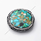 Flat Round Synthetic Gemstone Beads G-F226-11-2