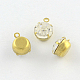 Tono de oro charms de rhinestone bronce RB-R030-3mm-1