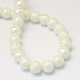 Ciocche di perline rotonde con perle di vetro strutturate dipinte X-HY-Q002-8mm-01-4