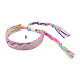 Плетеный браслет из хлопкового шнура с волнистым узором FIND-PW0013-002F-1
