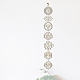 ボヘミアン瞑想エネルギーシンボル木製コースター  7 チャクラヨガウォールアートカップマット  ペンダントの装飾としても  ロープ付き  ベージュ  1000mm PW22120227560-1