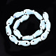 Brins de perles en céramique de porcelaine faites à la main PORC-T006-03O-2